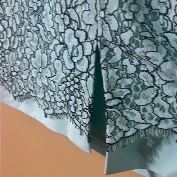 Elegant Lace Overlay Dress Turquoise Mint - Picture 10 of 16